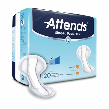 PAD, ATTENDS SUPER PLUS SHAPED(20/PK 4PK/CS)