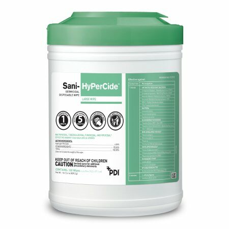 WIPE, GERMICIDAL SANIHYPERCIDE160 LG  (12/CS)