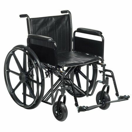 WHEELCHAIR, HD DUAL CROSS BRACE DFA SF 450LB 22" (1/CS)