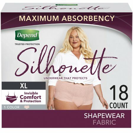 UNDERWEAR, INCONT DEPEND FML PNK XLG (18/PK 2PK/CS)