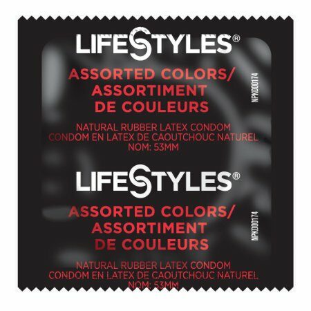 CONDOM, LIFESTYLES LUB ASTD COLORS (1008/CS)
