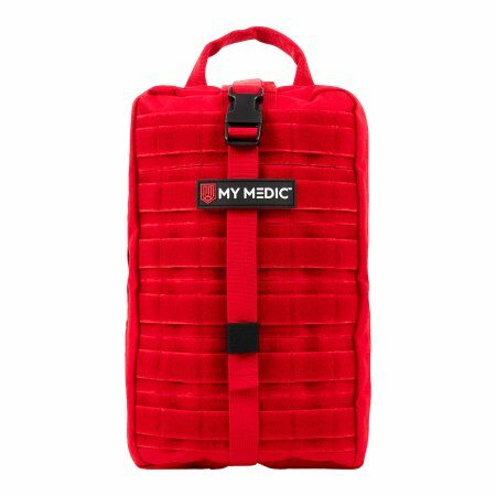 FIRST AID KIT, MYFAK LG PRO 200PC NYLON BAG RED 14X8.75X6"