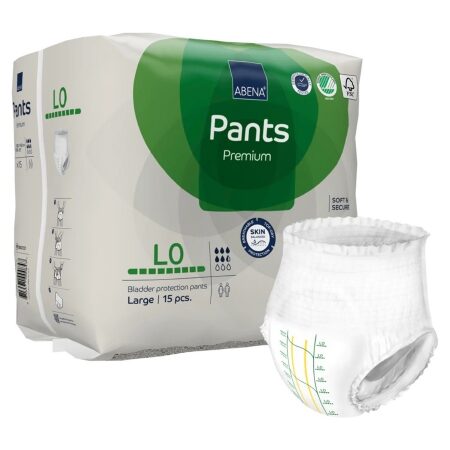 UNDERWEAR, INCONT ABENA PROT PREM L0 LG (15/PK 6PK/CS)