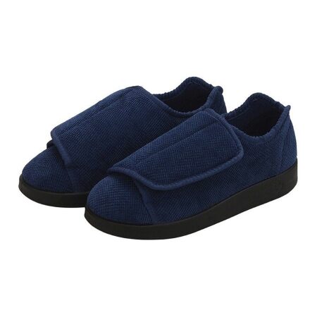 SLIPPER, SILVERTS EASY CLOSURENAVY 2XWIDE SZ7