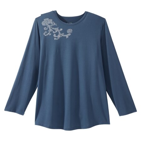 TOP, EMBELLISHED OPEN BACK MED