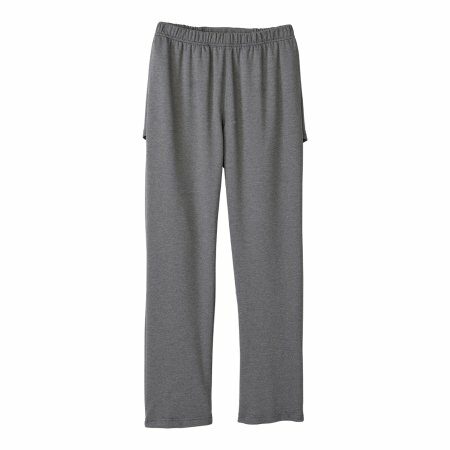 PANTS, KNIT OPEN BACK WMNS HVYWT W/FLAP HEATHER GRY SM