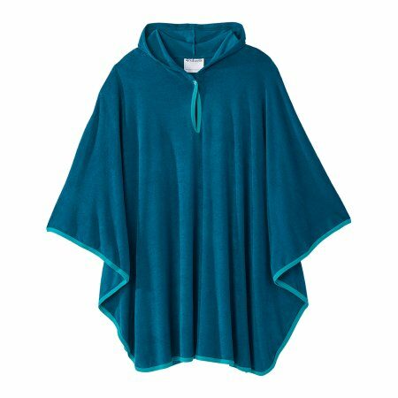 CAPE, SHOWER TERRY CARIBBEAN BLU ONE SZ