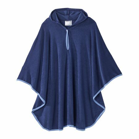 CAPE, SHOWER TERRY NAVY ONE SZ