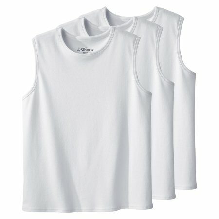 UNDERSHIRT, OPEN BACK WHT MED (3/PK)