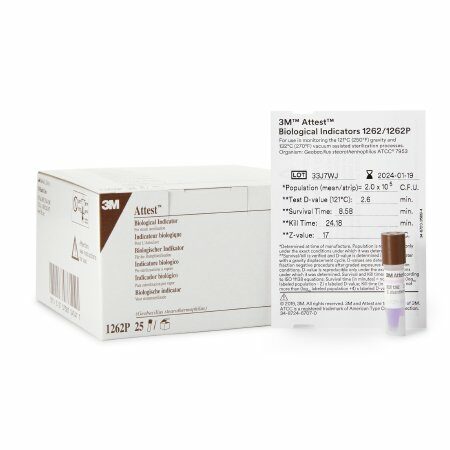 INDICATOR, BIOLOGICAL STEAM ATTEST (25/BX)