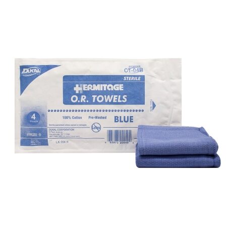 TOWEL, OR CTTN STR BLU 4'S (4/PK 20PK/CS)