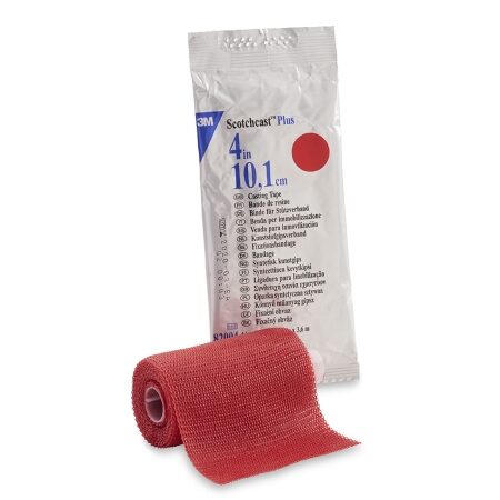 TAPE, CAST SCOTCHCAST 4"X4YDS RED (10RL/BX)