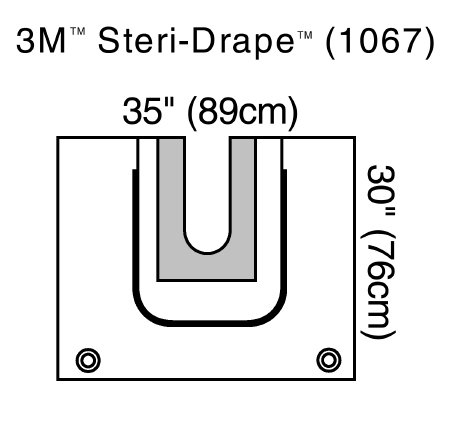DRAPE, U W/POUCH (5/BX)