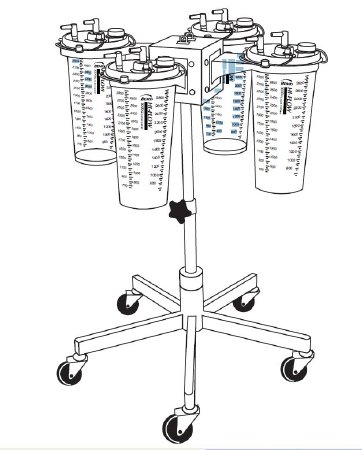 STAND, HI-LOW 4 CANISTER (1/CS)