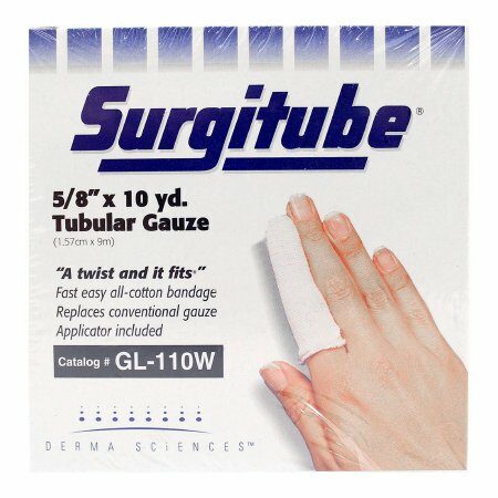 BANDAGE, SURGITUBE GAUZE WHT SZ1 5/8" 10YDS
