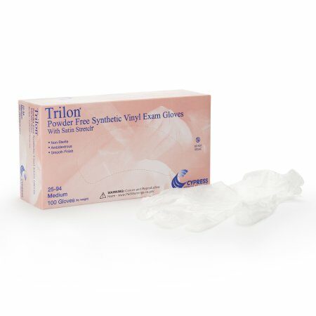 GLOVE, EXAM VNYL MED N/S TRILON (100/BX 10BX/CS)