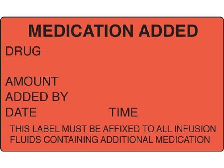 LABEL, MEDICATION ADDED FLUORSCENT RED (1000/RL)