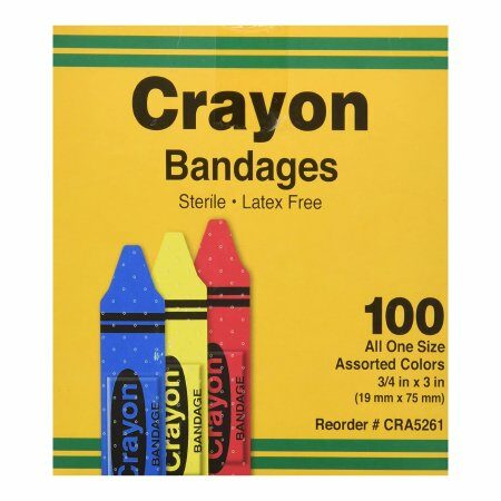 BANDAGE, STRIP CRAYON 3/4"X3" (100/BX)