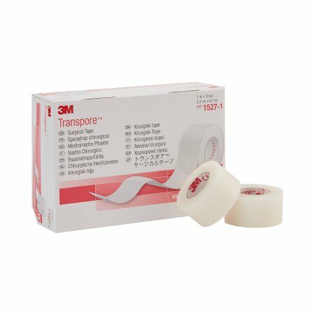 TAPE, ADHSV TRANSPORE 1"X10YDS(12RL/BX)